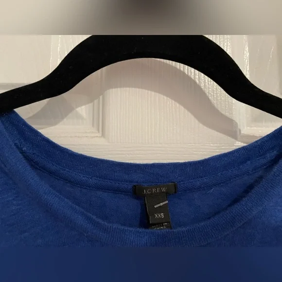 J crew blue shell tank with black Pom poms - Picture 3 of 4